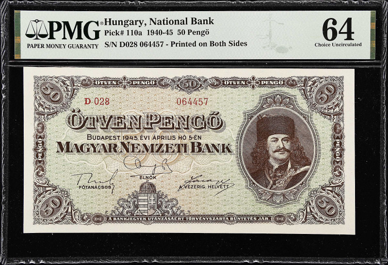HUNGARY. Lot of (3). Magyar Nemzeti Bank. 50 & 100 Pengo, & 50 Forint, 1940-65. ...