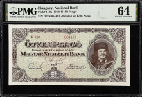 HUNGARY. Lot of (3). Magyar Nemzeti Bank. 50 & 100 Pengo, & 50 Forint, 1940-65. P-110a, 111b & 170a. PMG Choice About Uncirculated 58 & Choice Uncircu...