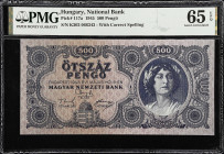 HUNGARY. Lot of (4). Magyar Nemzeti Bank. 500 Pengo, 20, 100, & 1000 Forint, 1945-83. P-117a, 169e, 171f, & 173b. PMG About Uncirculated 55 EPQ to Gem...