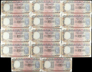 INDIA. Lot of (14). Reserve Bank of India. 100 Rupees, ND (1990-96). P-86f. Consecutive. Uncirculated.
Staple holes. SOLD AS IS/NO RETURNS. 
From th...