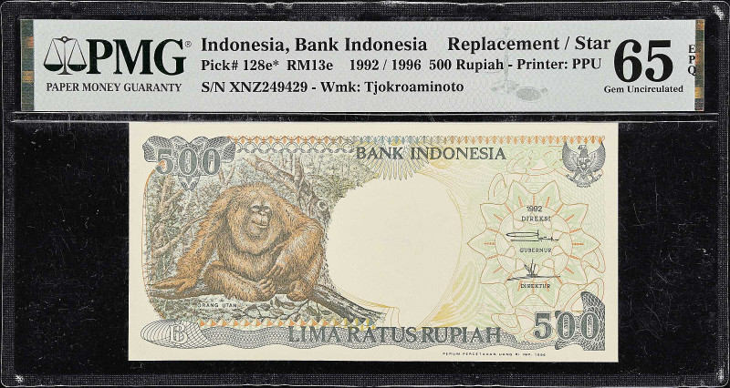 INDONESIA. Lot of (3). Bank Indonesia. 500 Rupiah, 1992. P-128e*. RM13e. Replace...