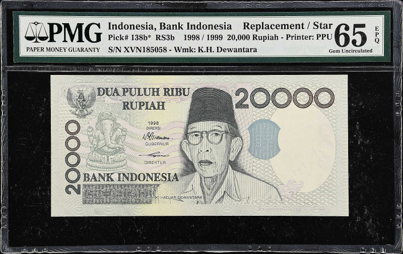 INDONESIA. Lot of (2). Bank Indonesia. 20,000 Rupiah, 1998. P-138b* & 138f*. RS3...