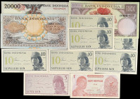 INDONESIA. Lot of (11). Bank Indonesia. Mixed Denominations, Mixed Dates. P-Various. Fine to Extremely Fine.
Included in this lot are P-69; 68; 135c;...