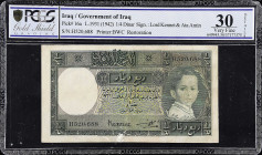 IRAQ. Government of Iraq. 1/4 Dinar, 1931 (1942). P-16a. PCGS GSG Very Fine 30 Details. Restoration.
PCGS GSG comments "Restoration."

Estimate: $5...