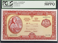 IRELAND. Central Bank. 20 Pounds, 1976. P-67c. PCGS Currency Choice About New 58 PPQ.

Estimate: $300.00- $400.00