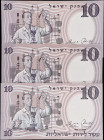 ISRAEL. Bank of Israel. 10 Lirot, 1958. P-32. Uncirculated.
Three different serial number colors.

Estimate: $50.00- $100.00