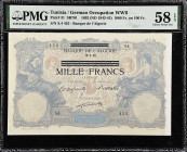 TUNISIA. Banque de l'Algerie. 1000 Francs, 1892 (ND 1942-43). P-31. PMG Choice About Uncirculated 58 EPQ.

Estimate: $200.00- $400.00