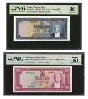TURKEY. Lot of (2). Turkiye Cumhuriyet Merkez Bankasi. 2 1/2 & 5 Turk Lirasi, 1930 (1952). P-152a & 154a. PMG Extremely Fine 40 & About Uncirculated 5...
