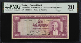 TURKEY. Central Bank. 2 1/2 Lira, 1930 (ND 1957). P-152a. PMG Very Fine 20.

Estimate: $20.00- $30.00