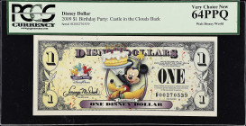 UNITED STATES. Lot of (4). Disney Dollars. 1 Dollar, 2000-09. P-Unlisted. PCGS Currency 64 PPQ & Gem New 65 PPQ.

Estimate: $150.00- $250.00