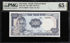 VIETNAM, SOUTH. National Bank of Vietnam. 500 Dong, ND (1966). P-23a. PMG Gem Uncirculated 65 EPQ.

Estimate: $100.00- $150.00