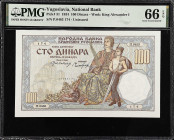 YUGOSLAVIA. Narodna Banka Kraljevine Jugoslavije. 100 Dinara, 1934. P-31. PMG Gem Uncirculated 66 EPQ.
From the Prosperity Collection.

Estimate: $...