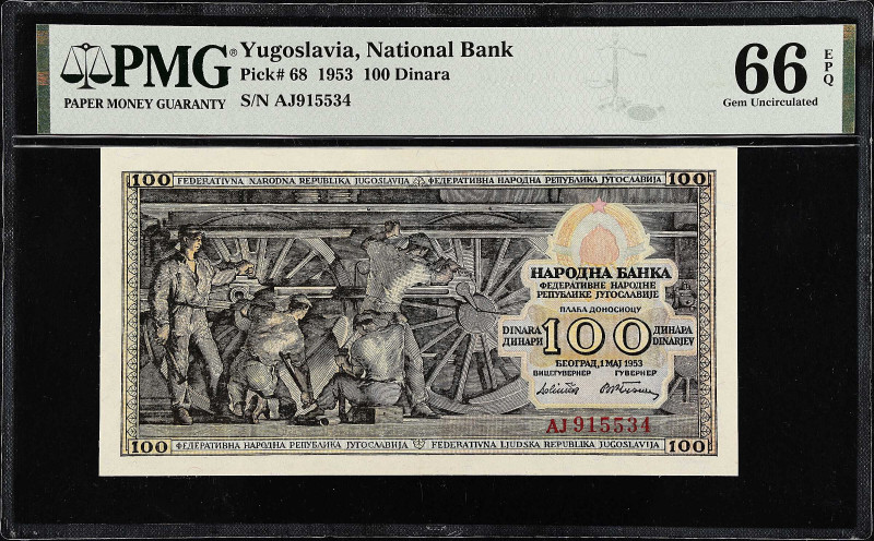 YUGOSLAVIA. Narodna Banka Federativne Narodne Republike Jugoslavije. 100 Dinara,...