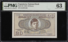 YUGOSLAVIA. Lot of (15). Narodna Banka Kraljevine Jugoslavije & Narodna Banka Jugoslavije. Mixed Denominations, 1936-96. P-Various. PMG Choice Uncircu...