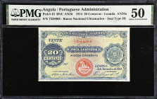 MIXED LOTS. Angola & Mozambique. Lot of (3). Banco Nacional Ultramarino. 10, 20, & 50 Centavos, 1914. P-43, 46a, & 59. PMG About Uncirculated 50 & Abo...