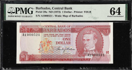 MIXED LOTS. Barbados, Ethiopia, Latvia & Malta. Lot of (4). Mixed Banks. Mixed Denominations, Mixed Dates. P-28a, 29a, 39 & 55b. PMG Choice Uncirculat...