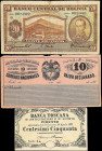 MIXED LOTS. Bolivia, Colombia, & Italian States. Lot of (3). Mixed Banks. Mixed Denominations, 1886-1928. P-Various. Very Fine.
Damage/issues are not...