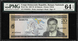 MIXED LOTS. Lot of (2). Bank of Ethiopia & Banque Nationale du Congo. 10 Thalers & 20 Makuta, 1933 & 1970. P-8 & 10a. PMG Very Fine 20 & Choice Uncirc...