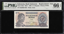MIXED LOTS. Lot of (5). Bank Indonesia & Government of Thailand. 1 Baht, 2 1/2 & 5 Rupiah, ND (1955) & 1968. P-74d, 103a, & 104a. PMG Choice Uncircula...