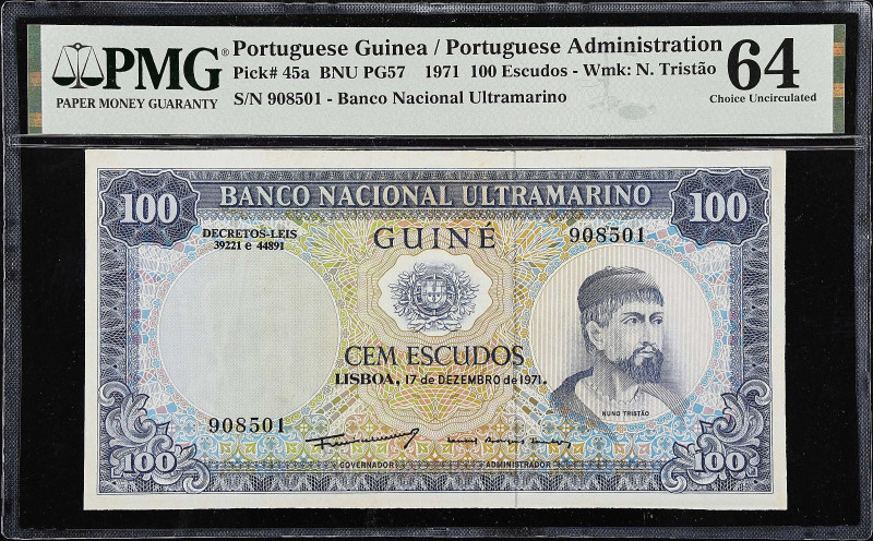 MIXED LOTS. Mozambique & Portuguese Guinea. Lot of (7). Mixed Banks. 100 & 500 E...