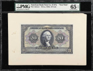 MIXED LOTS. Lot of (2). ABNC & De La Rue. 1 & 20 Units, ND (1920s-2021). P-Unlisted. Test Notes. PMG Gem Uncirculated 65 EPQ & Superb Gem Uncirculated...