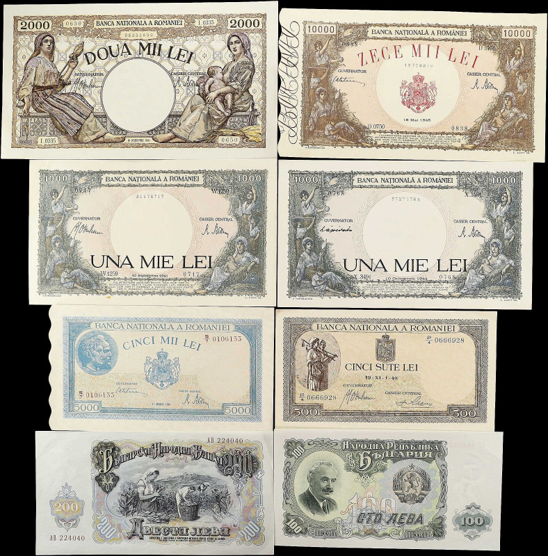 MIXED LOTS. Lot of (16). Mixed Banks. Mixed Denominations, 1940-53. P-Various. V...