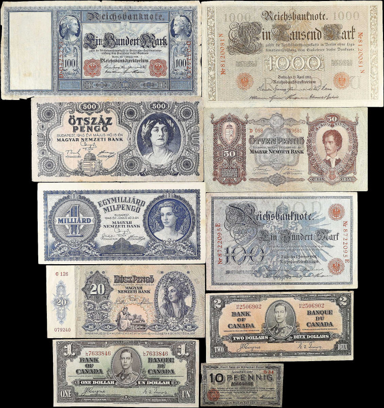 MIXED LOTS. Lot of (10). Mixed Banks. Mixed Denominations, Mixed Dates. P-Variou...