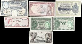 MIXED LOTS. Lot of (7). Mixed Banks. Mixed Denominations, Mixed Dates. P-Various. Very Fine to About Uncirculated.
A group of notes featuring QEII. D...