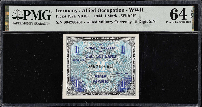 MIXED LOTS. Lot of (4). Mixed Banks. 500 Lire, 1 & 5 Mark, 1943A & 1944. P-M22a,...