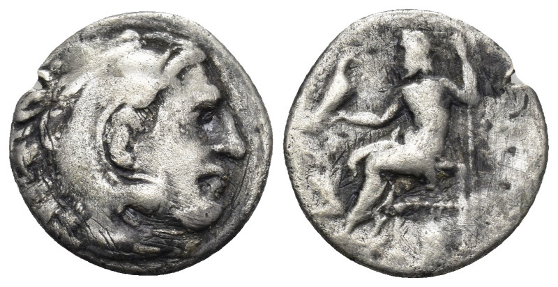Kingdom of Macedon. Alexander III 'The Great' AR Drachm. (3.54 Gr. 17mm.)
 Head ...