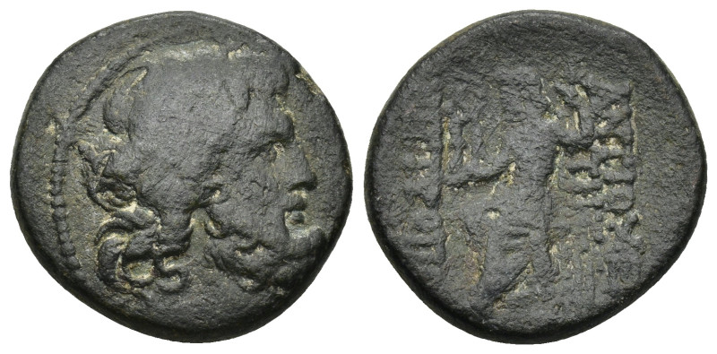 Syria, Antiochia . AE (20mm, 7.97 g), 54-53 BC. Obv. Laureate head of Zeus right...