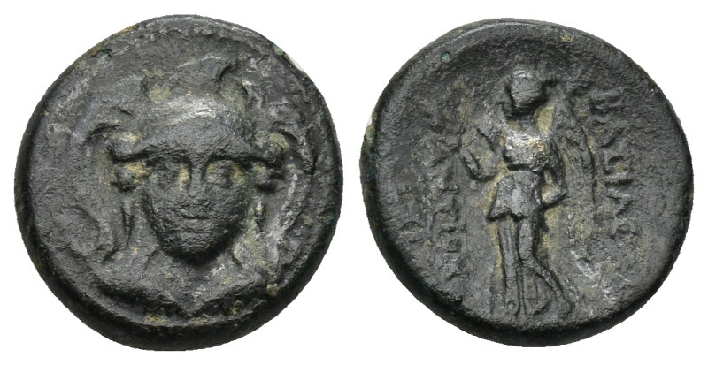 Seleukid Empire, Antiochos I Soter Æ (14mm, 3.06 g). Smyrna or Sardes, circa 281...