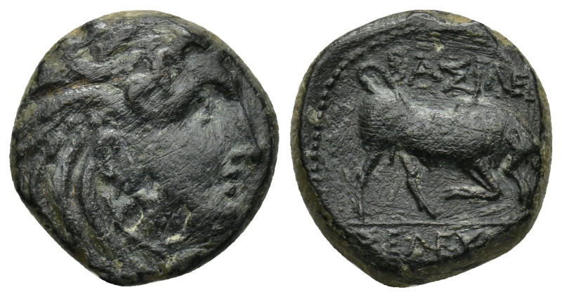 SELEUKID KINGDOM. Seleukos I Nikator (312-281 BC). Ae. (17mm, 5.78 g) Sardes. Ob...