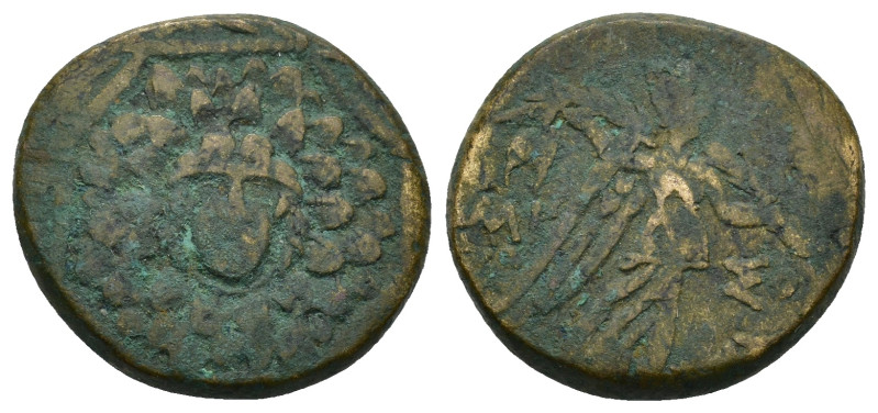 PONTOS, Amisos. 85-65 BC. AE (19mm, 7.46 g). Aegis with Gorgon's head / Nike sta...