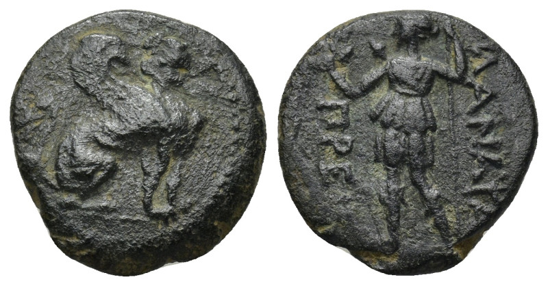 PAMPHYLIA, Perge. Circa 2nd-1st century BC. AE. (3.39 Gr. 17mm). 
Sphinx seated ...