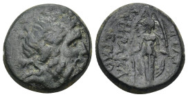 PHRYGIA, Apameia. 133-48 BC. AE. (7.75 Gr. 19). 
 Laureate head of Zeus 
Rev. Cult-statue of Artemis Anaitis.