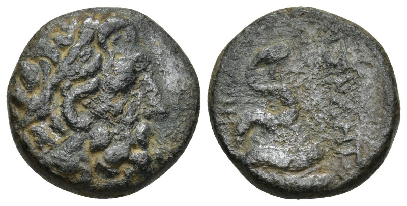 MYSIA. Pergamon Mid-late 2nd century BC. (7 Gr. 18mm)
 Obv: Laureate head of Ask...