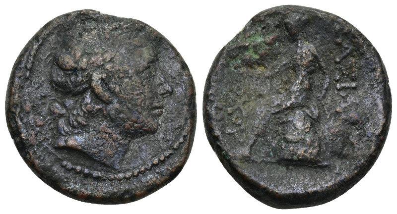 Seleucid Kings, Antiochus I Soter 281-261 BC, AE (11.37 Gr. 24mm.) Antioch 
Diad...