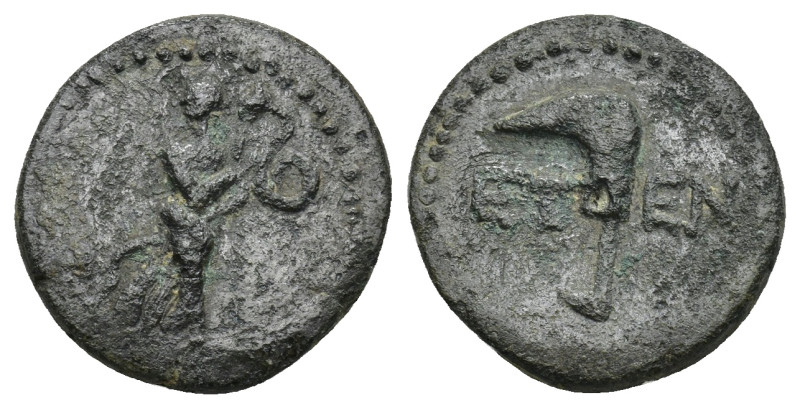 PISIDIA. Etenna. AE (1st century BC). (2.9 Gr. 17mm.)
Nymph advancing right, ent...
