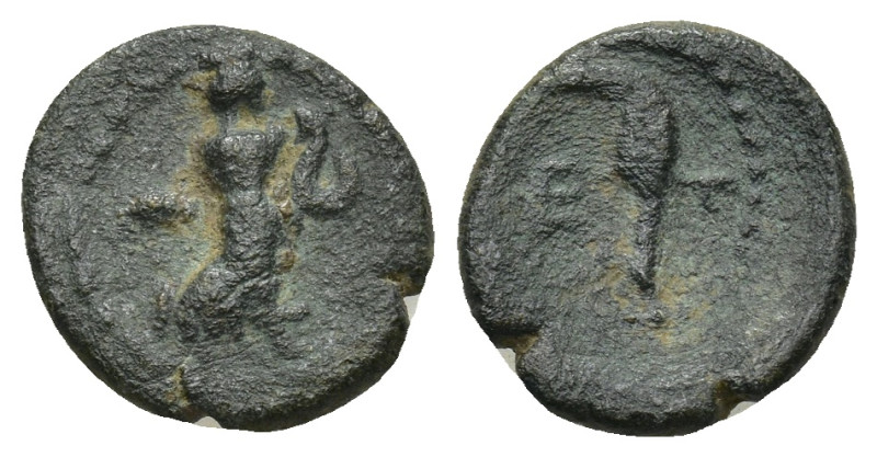 PISIDIA. Etenna. AE (1st century BC). (1.43 Gr. 11mm.)
Nymph advancing right, en...