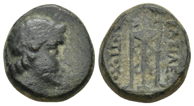Seleukid Kingdom. Antiochos II Theos. 261-246 B.C. AE (10.34 Gr. 19mm.) Sardes. ...