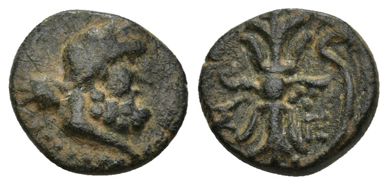 Pisidia, Selgen 2nd-1st century BC. AE (2.16 Gr.12mm ). 
Head of Herakles right....