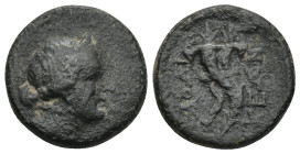 PHRYGIA. Laodicea. AE (Circa 133/88-67 BC). (5.9 Gr. 18mm.)
Diademed female head right. 
Rev. Double cornucopia. ΛAOΔIKEΩN
