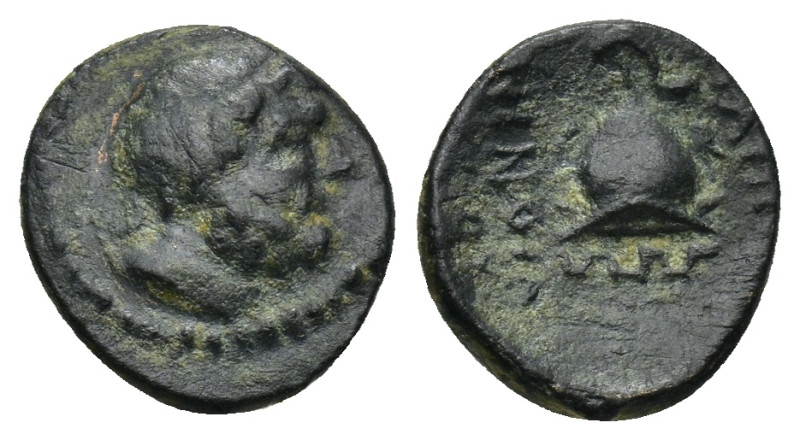 PHRYGIA. Apameia. Ae (133-48 BC). (1.42 Gr. 12mm.)
 Laureate head of Zeus right....