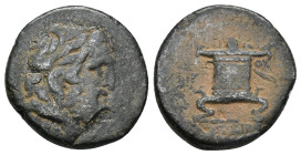 Seleukis and Pieria, Antioch AE (5.57 Gr. 18mm).
 Laureate head of Zeus right. 
 Rev. Lighted altar.
