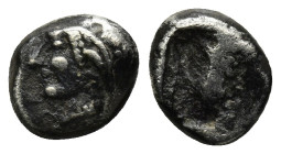 Ionia, Phokaia AR Diobol. Ionia, Phokaia AR Diobol. late 6th C. BC. (1.4 Gr. 10mm.) 
Archaic head of Athena(?) left. 
Rev. Four-part incuse punch.