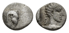 Uncertain Greek Coins Silver (0.5 Gr. 8mm.)
Head of Apollo right (?)
Rev. Uncertain figures.