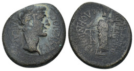 PHRYGIA. Cadi. Claudius I (AD 41-54). AE (22mm, 5.11 g). KΛAYΔIOC-KAICAP, laureate head of Claudius I right / ΚΑΔΟΗΝΩΝ ΕΠΙ-ΔΗΜΗΤΡΙΟΥ / ΑΡΤΕΜΑ, Zeus st...
