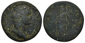 BITHYNIA, Prusias ad Hypium. Domitian. 81-96 AD. Æ Laureate head right / Demeter standing left, holding grain ears and sceptre; prow at her feet (25mm...