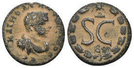 SYRIA, Seleukis and Pieria. Antioch. Diadumenian, as Caesar.217-218 AD. AE. (3.72 Gr. 19mm.) 
Bare-headed and cuirassed bust right 
Rev. SC within wre...
